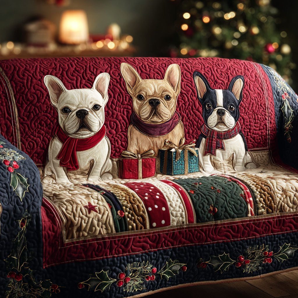 Tinley - Quilted Sofa Cover Bulldog French