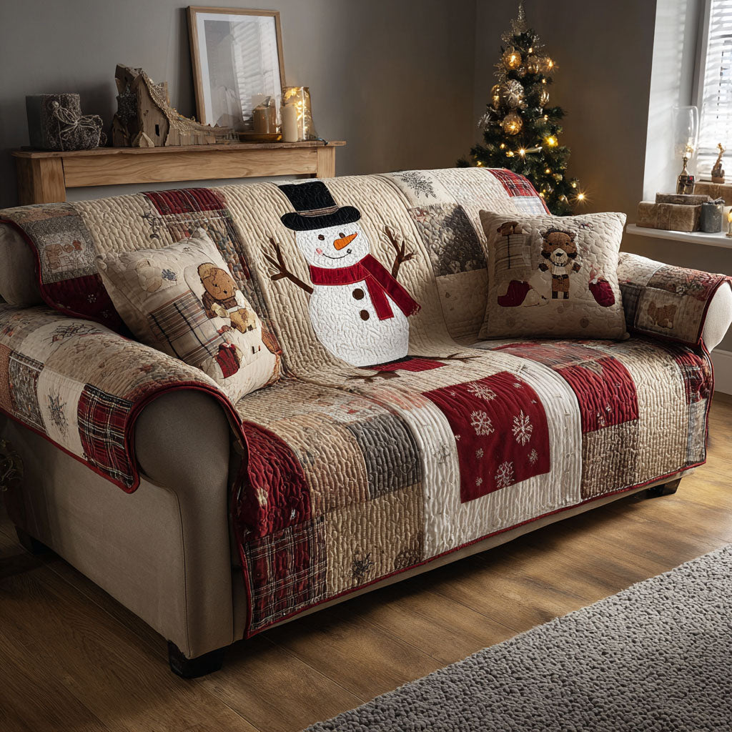 Tulla - Quilted Sofa Cover Frost D Winter