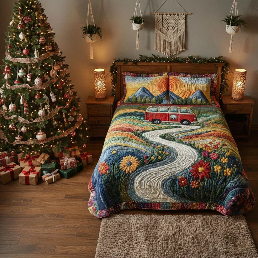 3-Piece Quilt Set - Vintage Travel