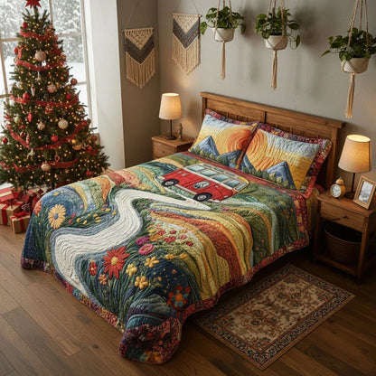 3-Piece Quilt Set - Vintage Travel