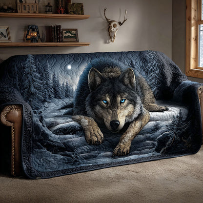 Roos - Quilted Sofa Cover Wolf