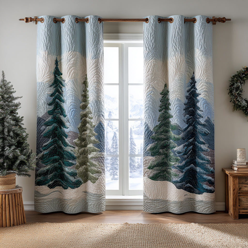 Whitley - Quilted Curtains - Whispering Leaves