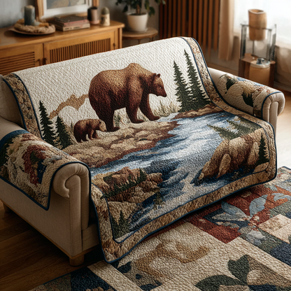 Tess - Quilted Sofa Cover Bear