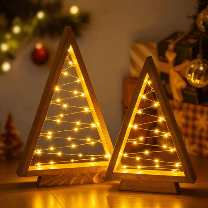 Wooden Triangle Light Decor
