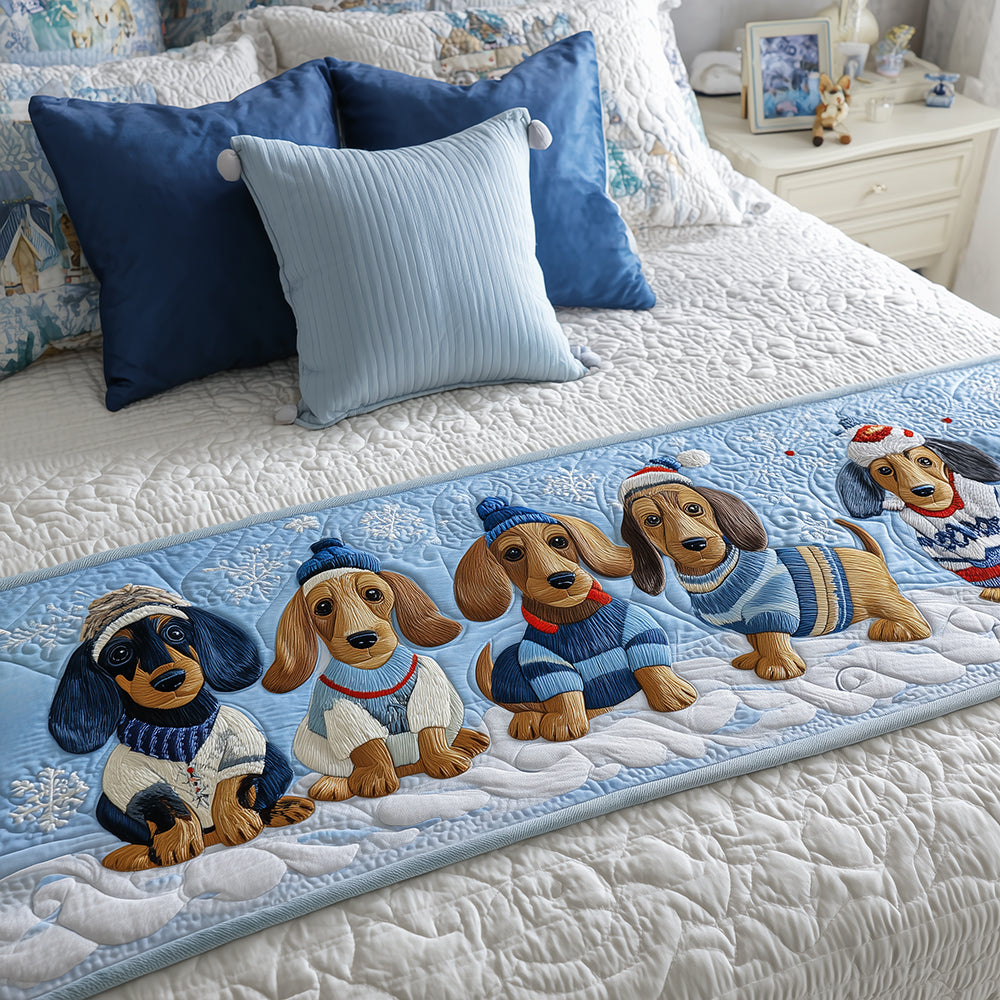 Yamileth - Quilted Bed Runner - Little Dachshund