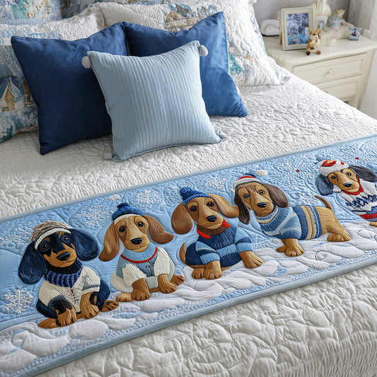 Yamileth - Quilted Bed Runner - Little Dachshund
