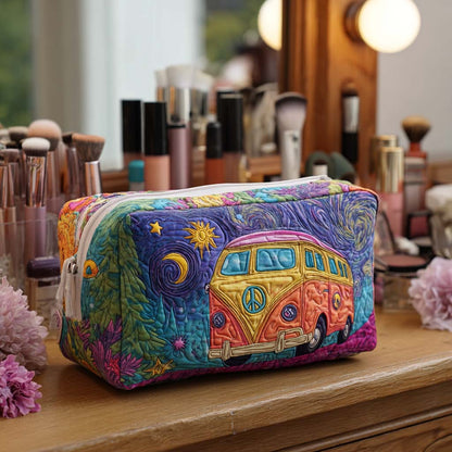 Yolanda - Quilted Toiletry Bag - Cosmic Travels