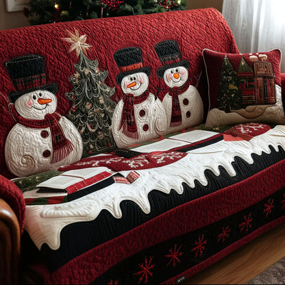 Zoie - Quilted Sofa Cover Christmas Pattern