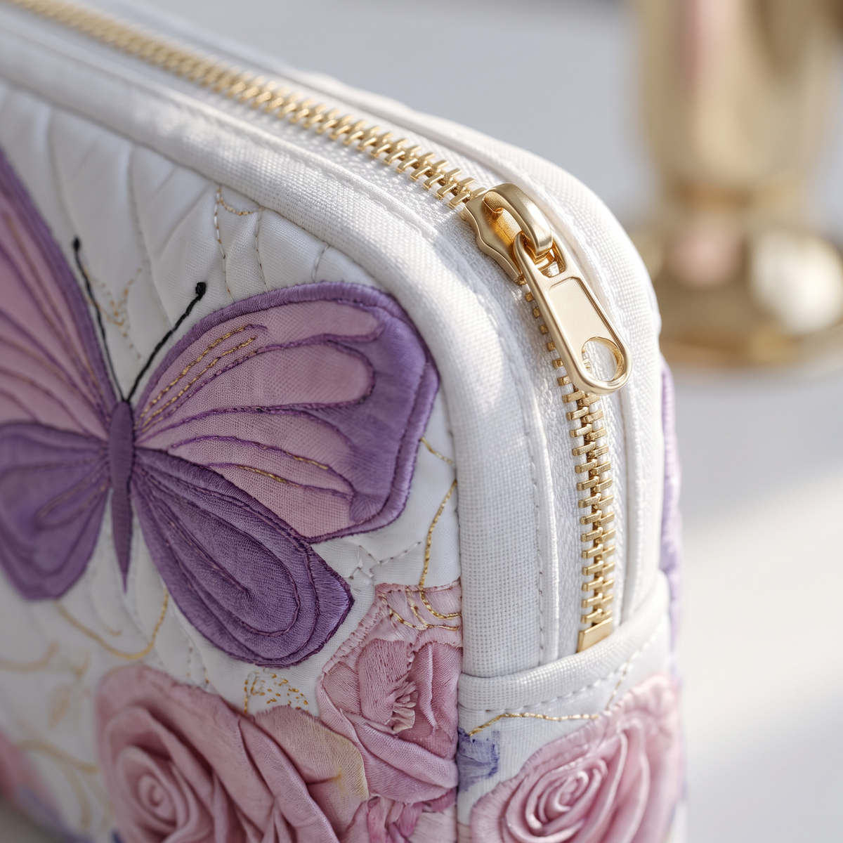 Beatrice - Quilted Toiletry Bag - Elegant Lavender