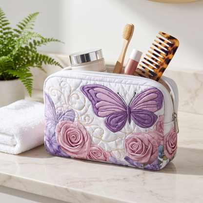 Beatrice - Quilted Toiletry Bag - Elegant Lavender