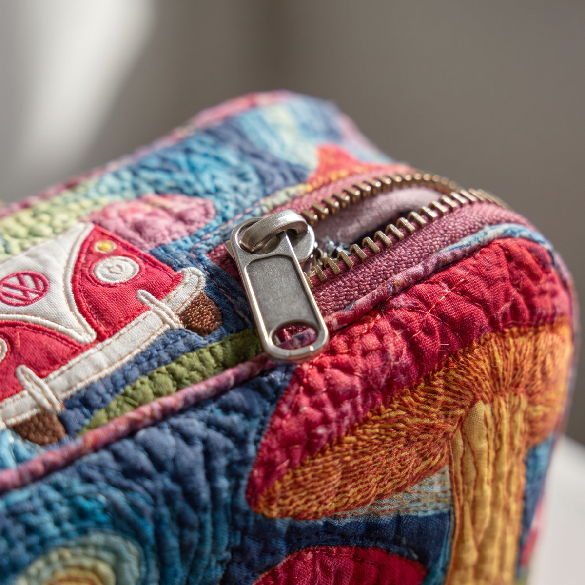 Bernadine - Quilted Toiletry Bag - Cosmic Hippie Pattern
