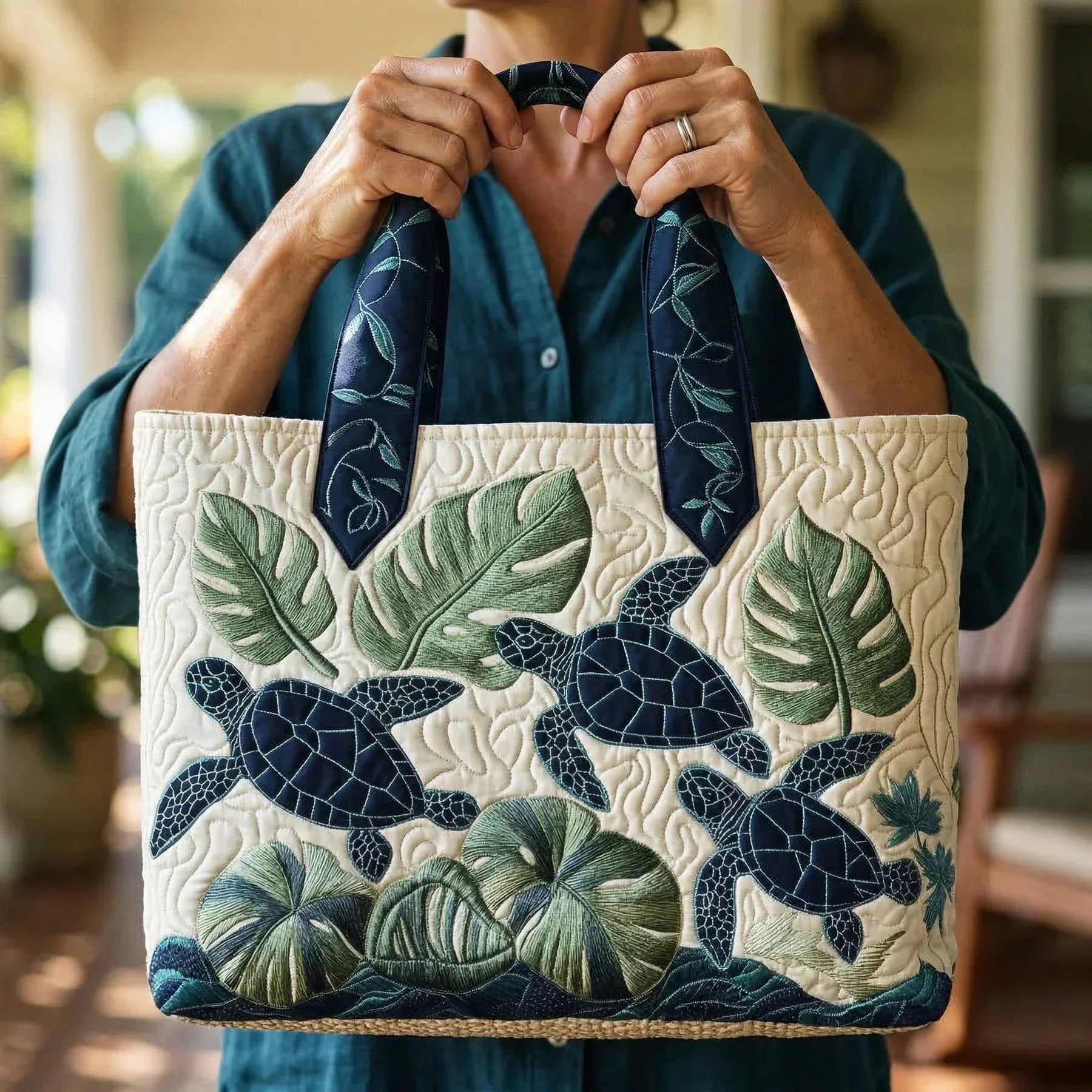 Handmade Bag - Graceful Sea Turtle