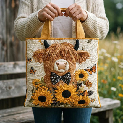 Dressed Bag - Highland Cow with Sunflowers