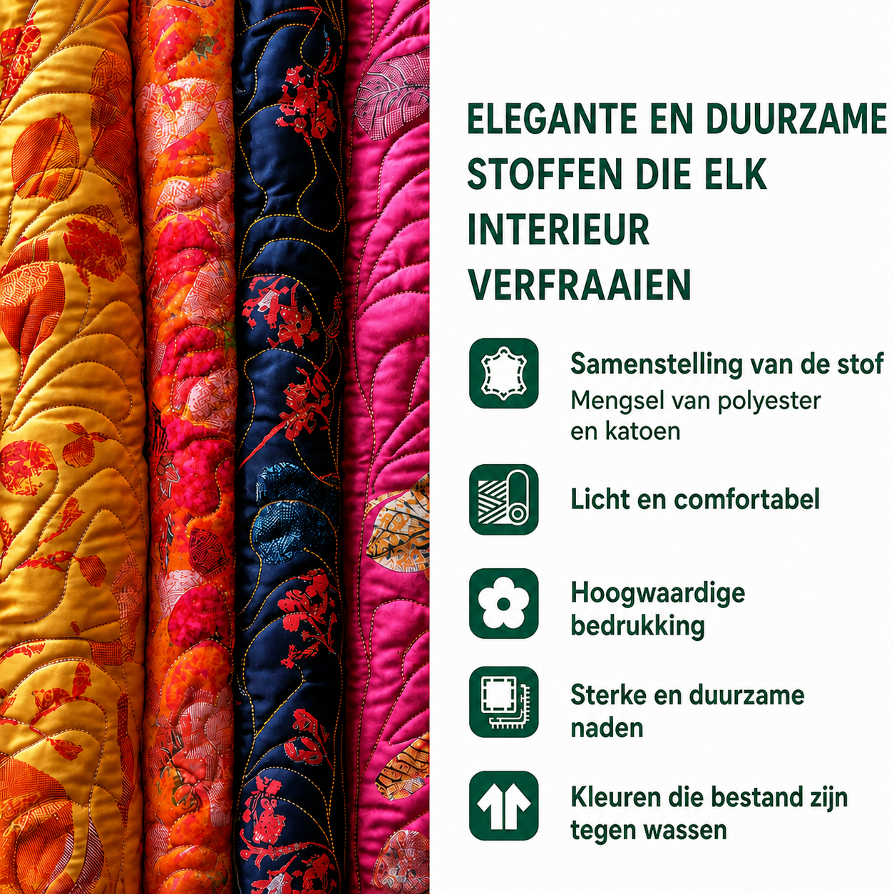Janneke - Quilted Curtains - Hippie Peace Dream