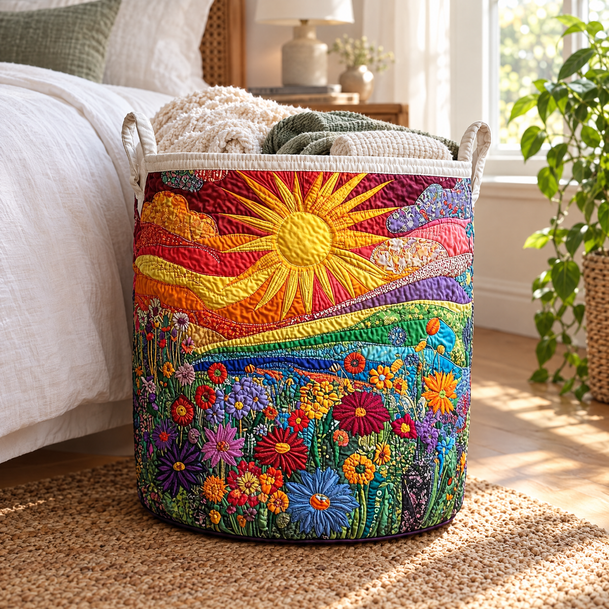 Quilted Laundry Basket - Sunny Indulgence