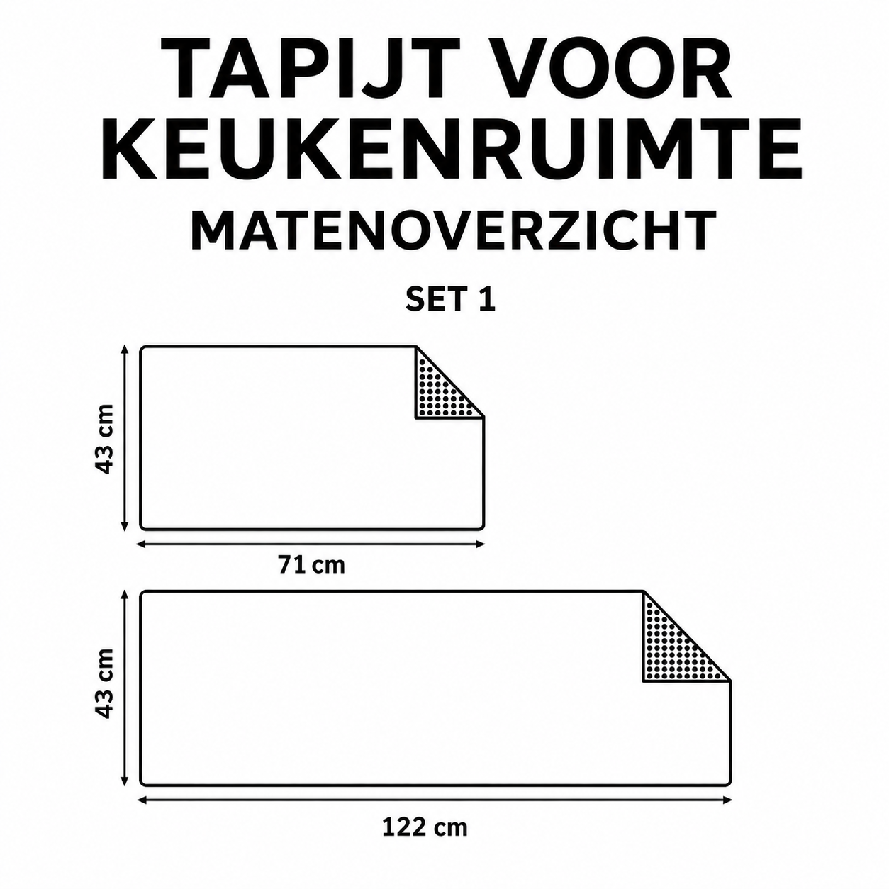 Silke - 2-Piece Kitchen Mat Set - Horses in Motion