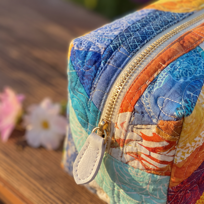Maribel - Quilted Toiletry Bag - Boho Rays