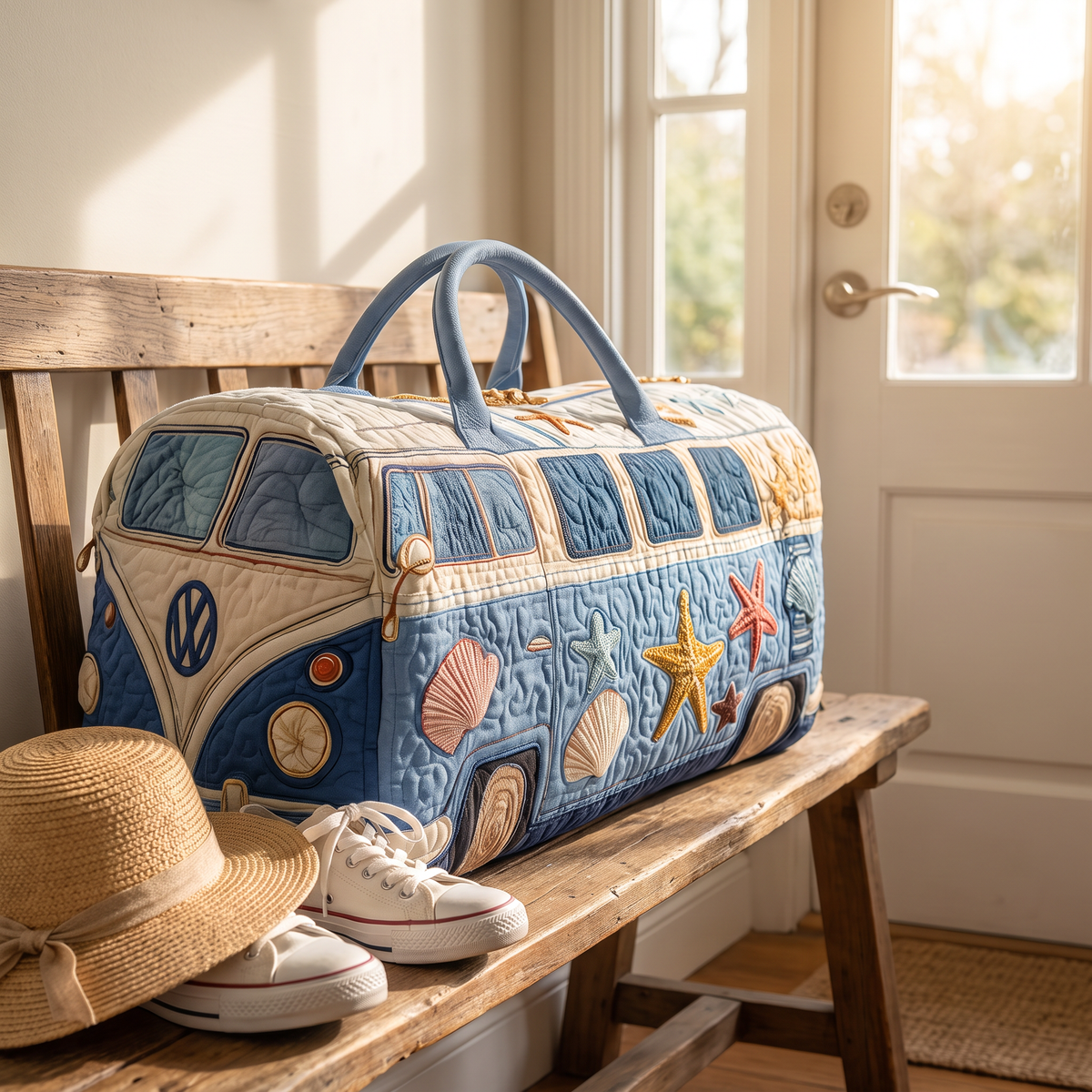 Quilted Duffel Bag - Beach Camper