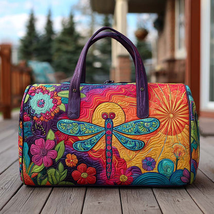 Quilted Duffel Bag - Boho Dragonfly