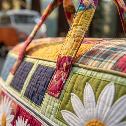 Quilted Duffel Bag - Daisy Camper