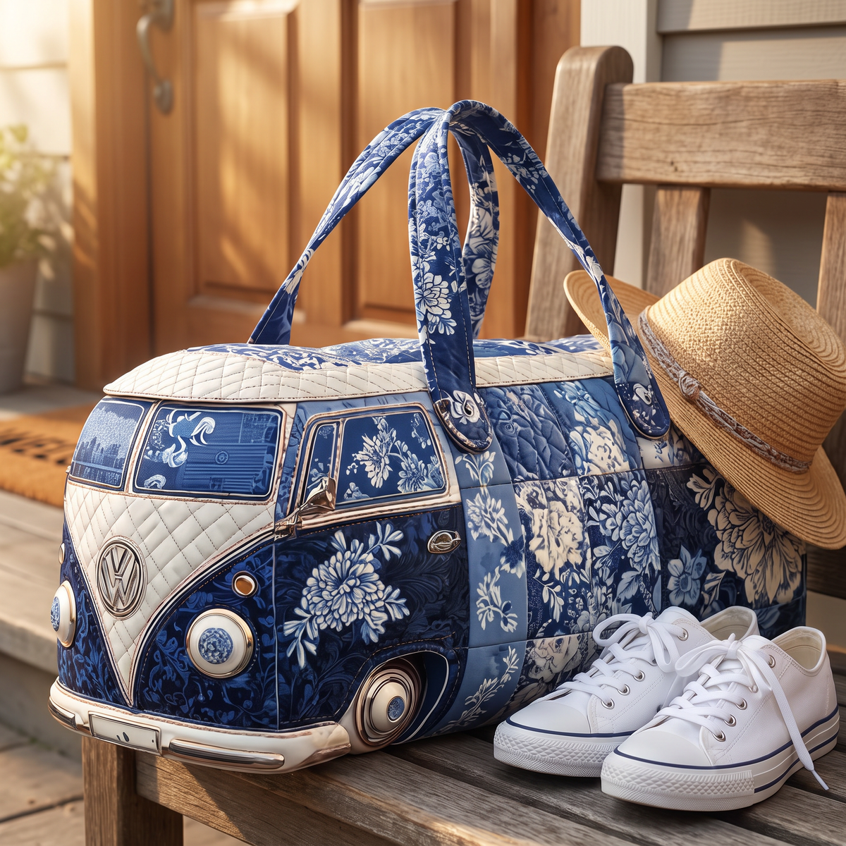 Quilted Duffel Bag - Indigo Camper