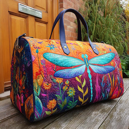 Quilted Duffel Bag - Rainbow Dragonfly