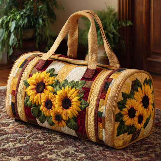 Quilted Duffel Bag - Sunflower Bouquet
