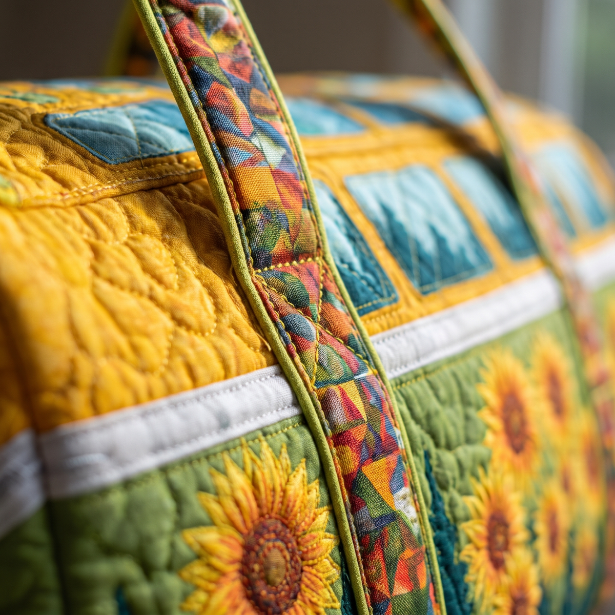 Quilted Duffel Bag - Sunflower Camper