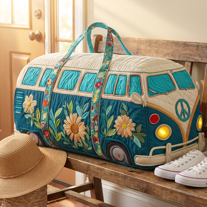 Quilted Duffel Bag - Teal Camper