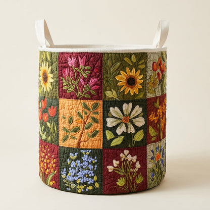 Quilted Laundry Basket - Bloom Shine, studio photo