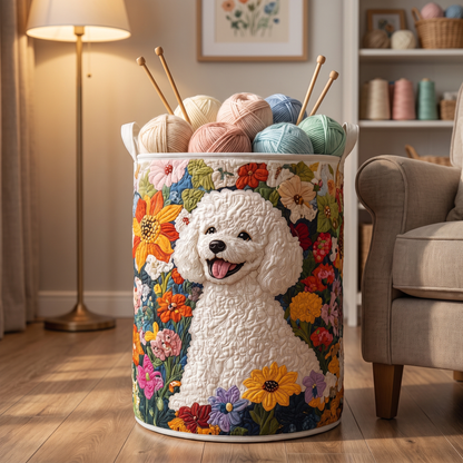 Quilted Laundry Basket - Blooming Fields