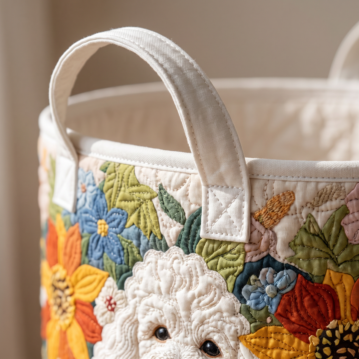 Quilted Laundry Basket - Blooming Fields