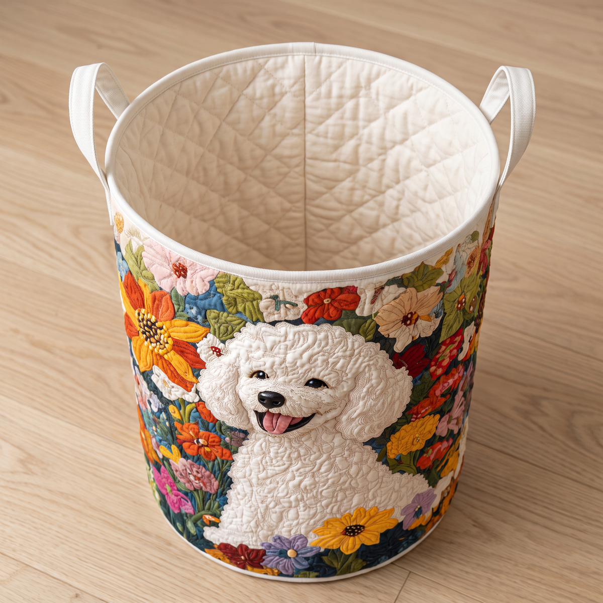 Quilted Laundry Basket - Blooming Fields