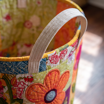 Quilted Laundry Basket - Bohemian Style