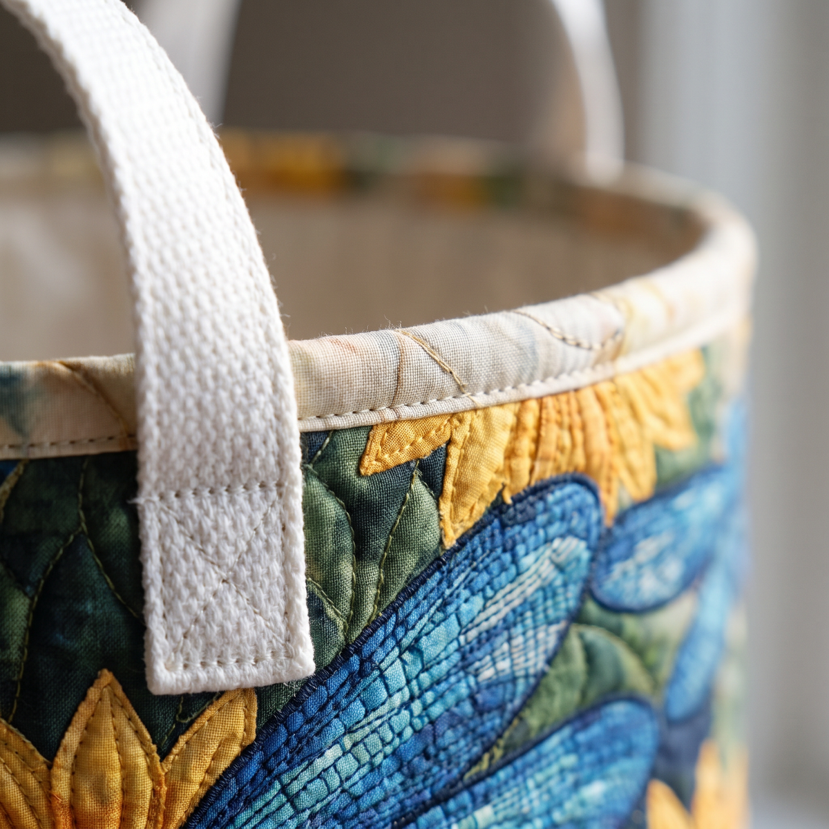 Quilted Laundry Basket - Butterfly