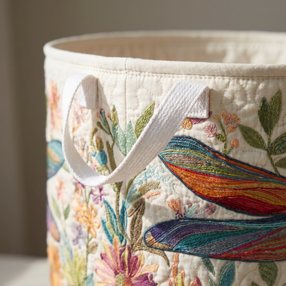 Quilted Laundry Basket - Butterfly Garden