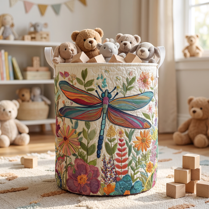 Quilted Laundry Basket - Butterfly Garden