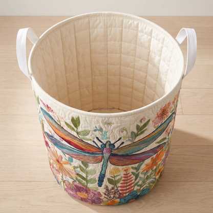 Quilted Laundry Basket - Butterfly Garden