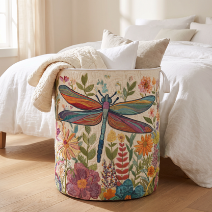 Quilted Laundry Basket - Butterfly Garden