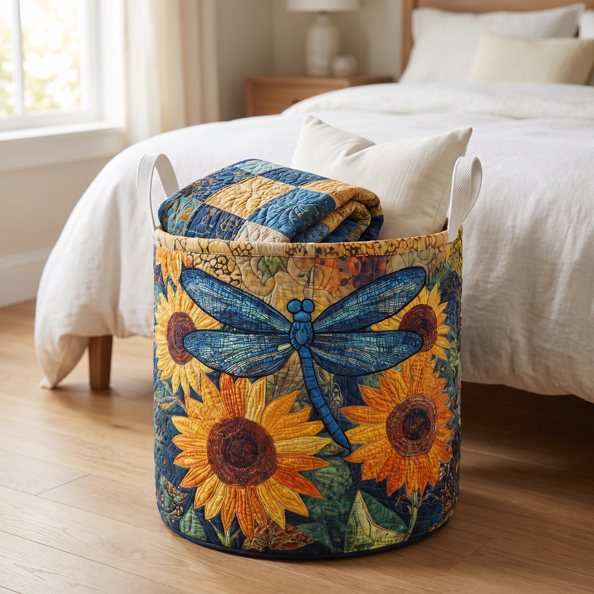 Quilted Laundry Basket - Butterfly