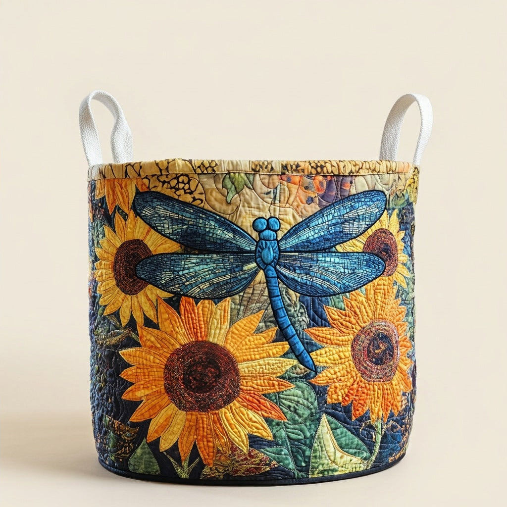 Quilted Laundry Basket - Butterfly, studio photo