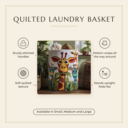 Quilted Laundry Basket - Catch Me If You Can features infographic