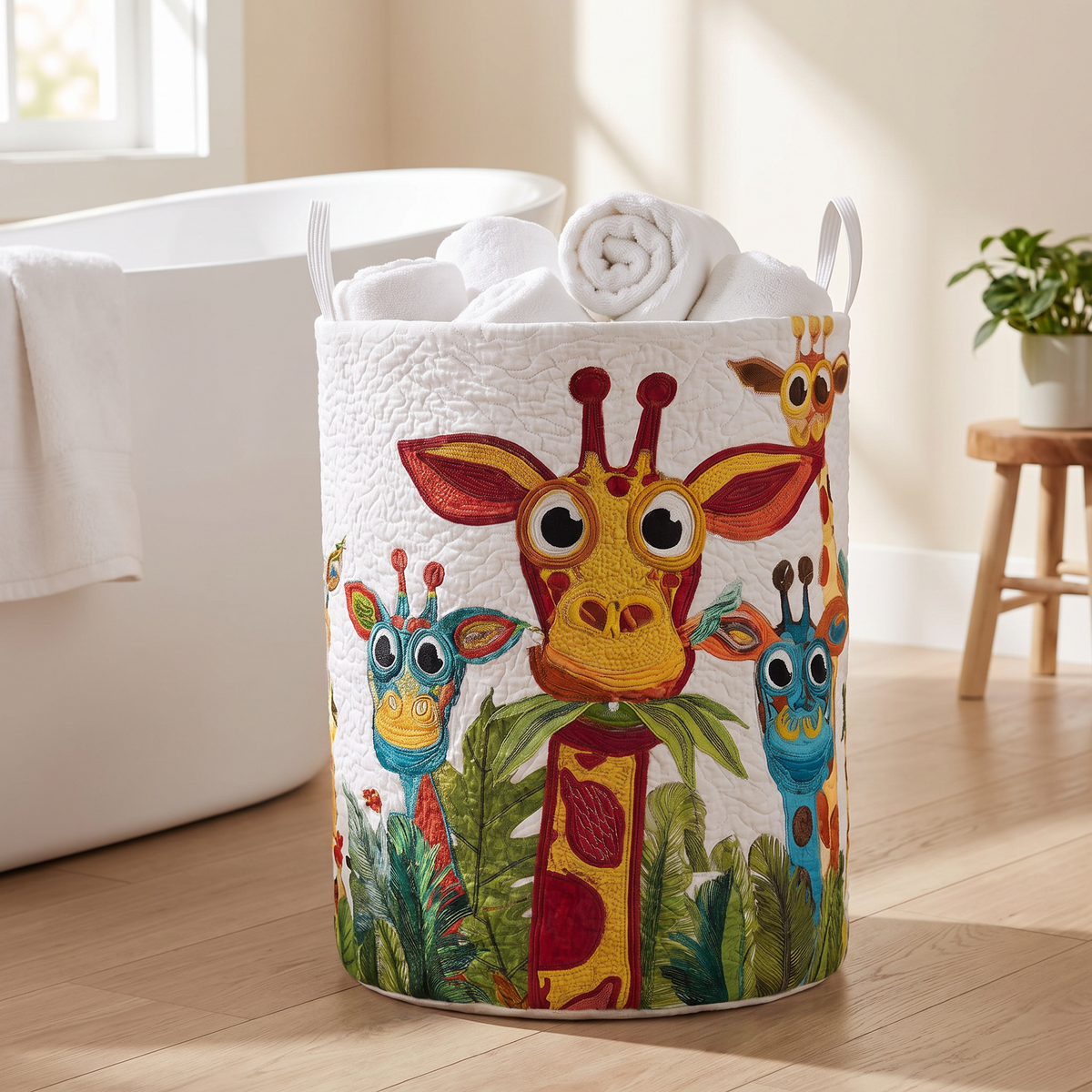 Quilted Laundry Basket - Catch Me If You Can