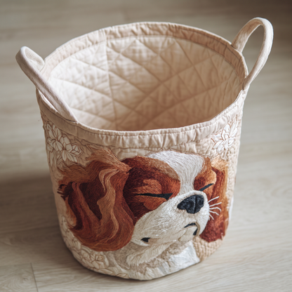 Quilted Laundry Basket - Cavalier King Charles