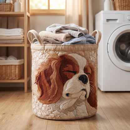 Quilted Laundry Basket - Cavalier King Charles