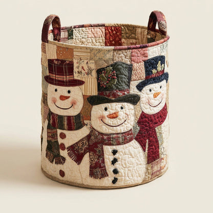 Quilted Laundry Basket - Cheerful Spirit, studio photo