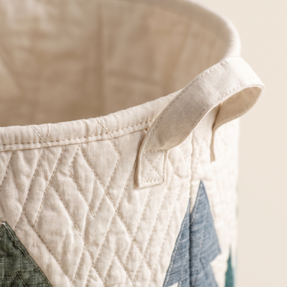 Quilted Laundry Basket - Christmas Trees
