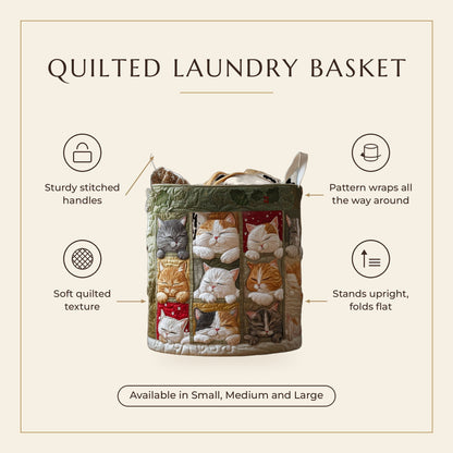 Quilted Laundry Basket - Cozy Cocoon II features infographic