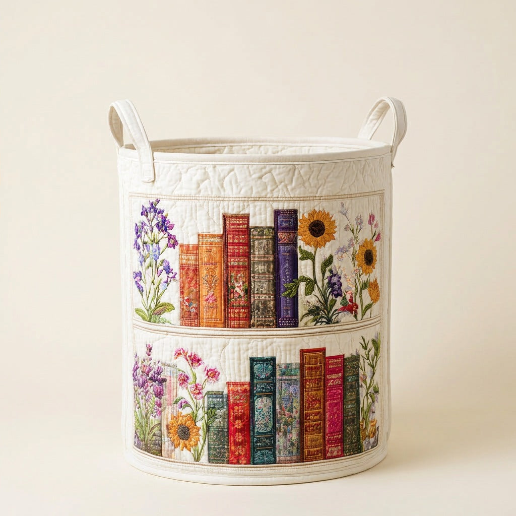 Quilted Laundry Basket - Cozy Cocoon, studio photo