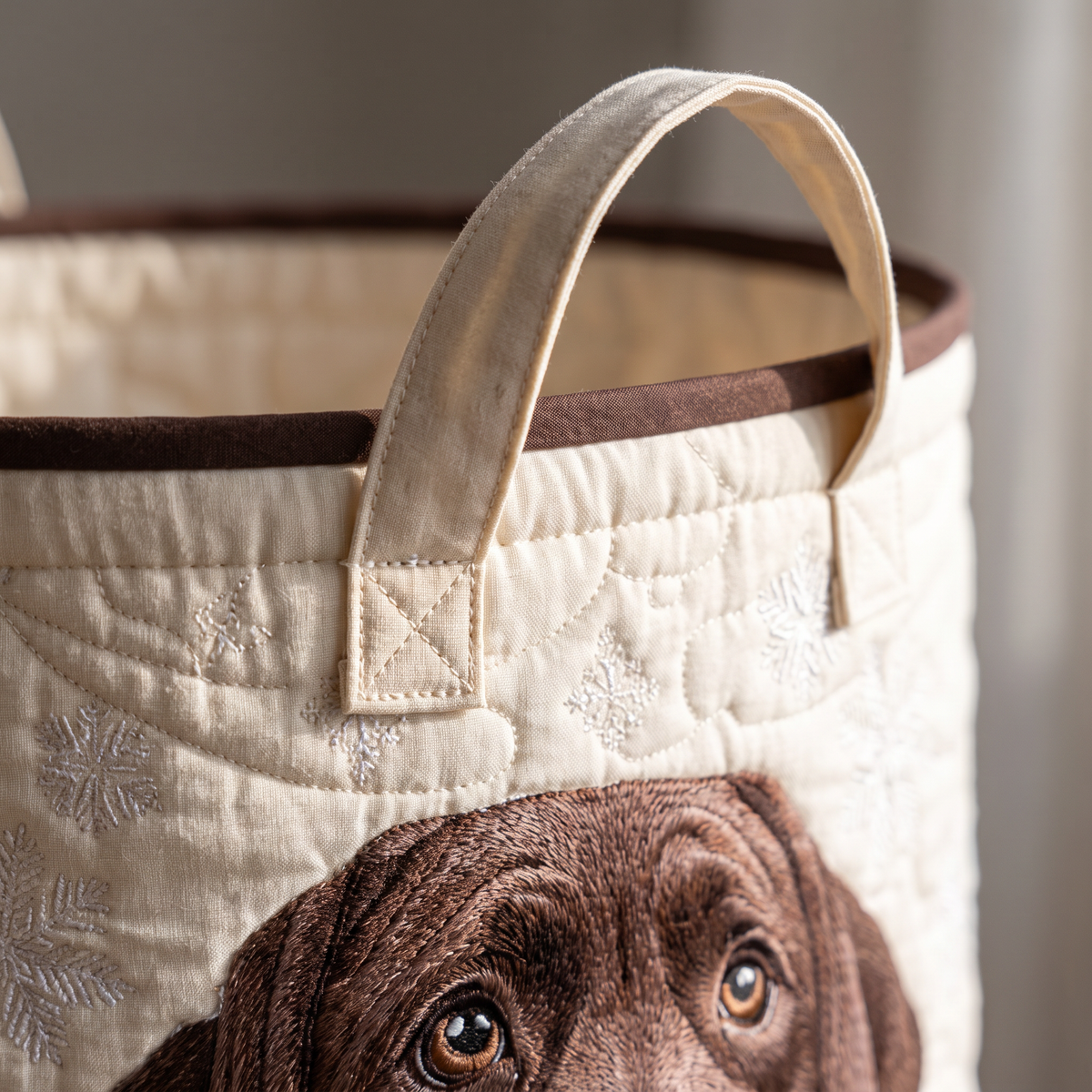 Quilted Laundry Basket - Cuddle Puppy